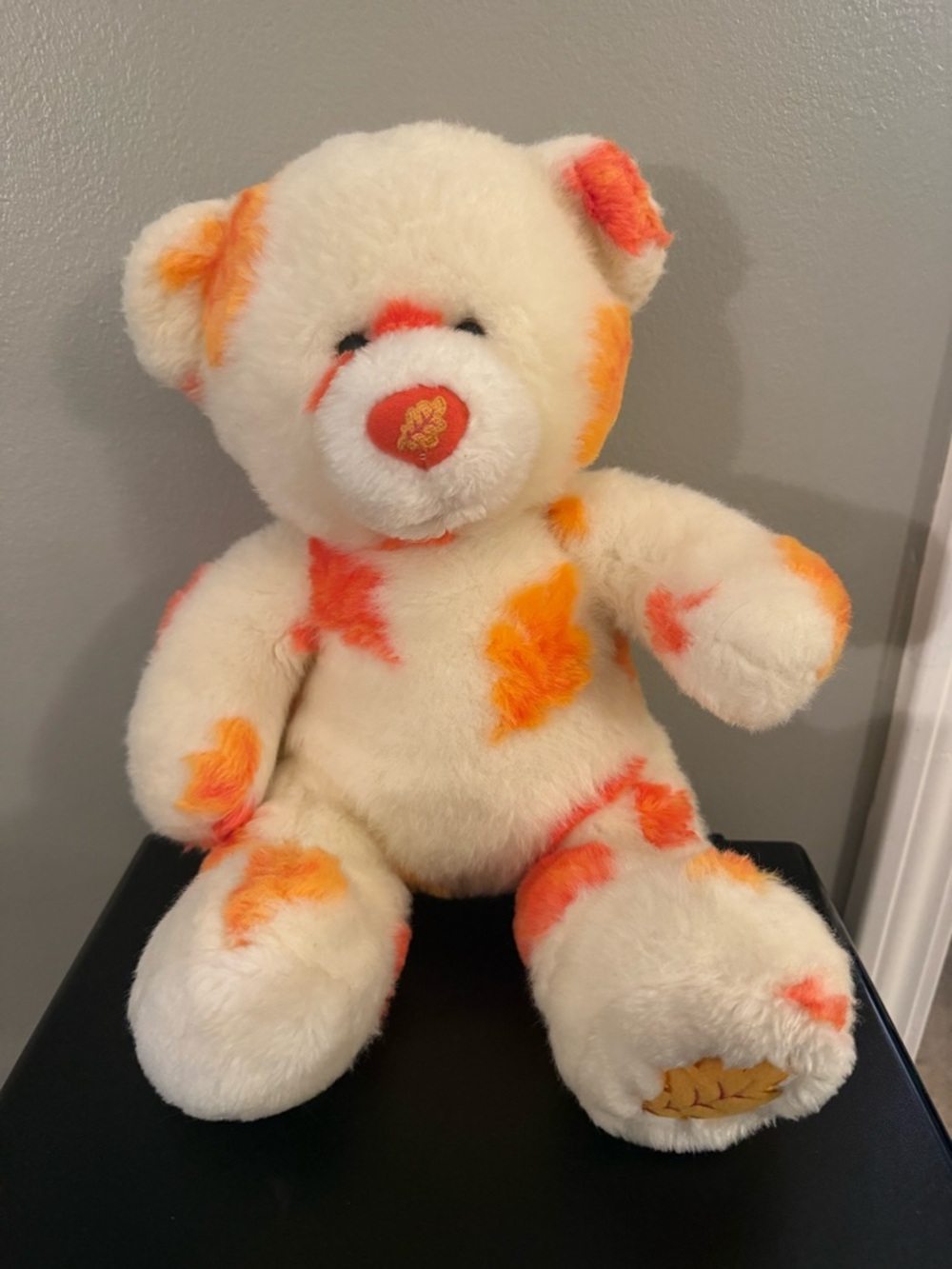 Build-A-Bear Cream and Orange Floral Plush Seasons of Hugs Autumn Fall